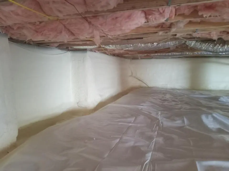 Crawl space encapsulation with closed-cell spray foam for Attic Insulation in Toledo